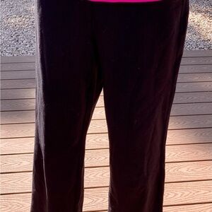 Lululemon Athletica Pink and Black Straight Leg Pants